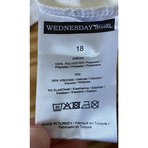 NWT Wednesdays Girl Crop T Shirt Size 18 Women’s Cream Pullover - Picture 5 of 8